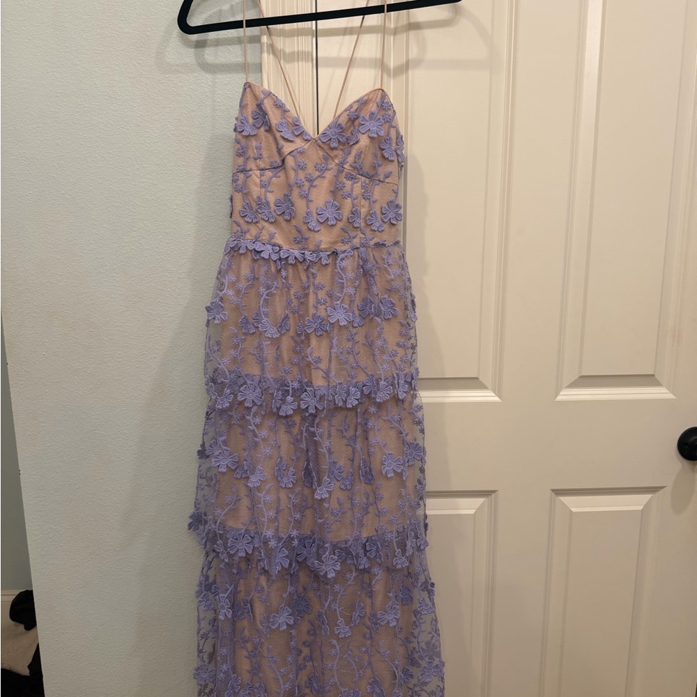 Endless Rose Dress with Lavender Floral Accents